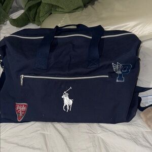 Polo by Ralph Lauren Blue Duffel Bag with Classic Design